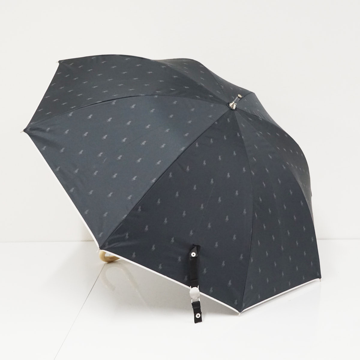 日傘 Polo Ralph Lauren ポロラルフローレン USED美品 晴雨兼用 ポロドット 遮熱 UV 50cm S3932