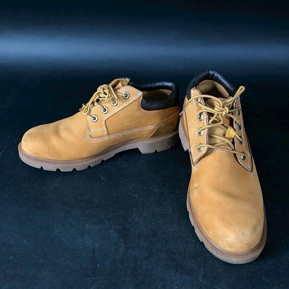 CV0407-11-4 Timberland ワークブーツ YOUTH BASIC ox WHEAT メンズ 25.0cm キャメル ブラウン系 DEFENDER 80サイズ