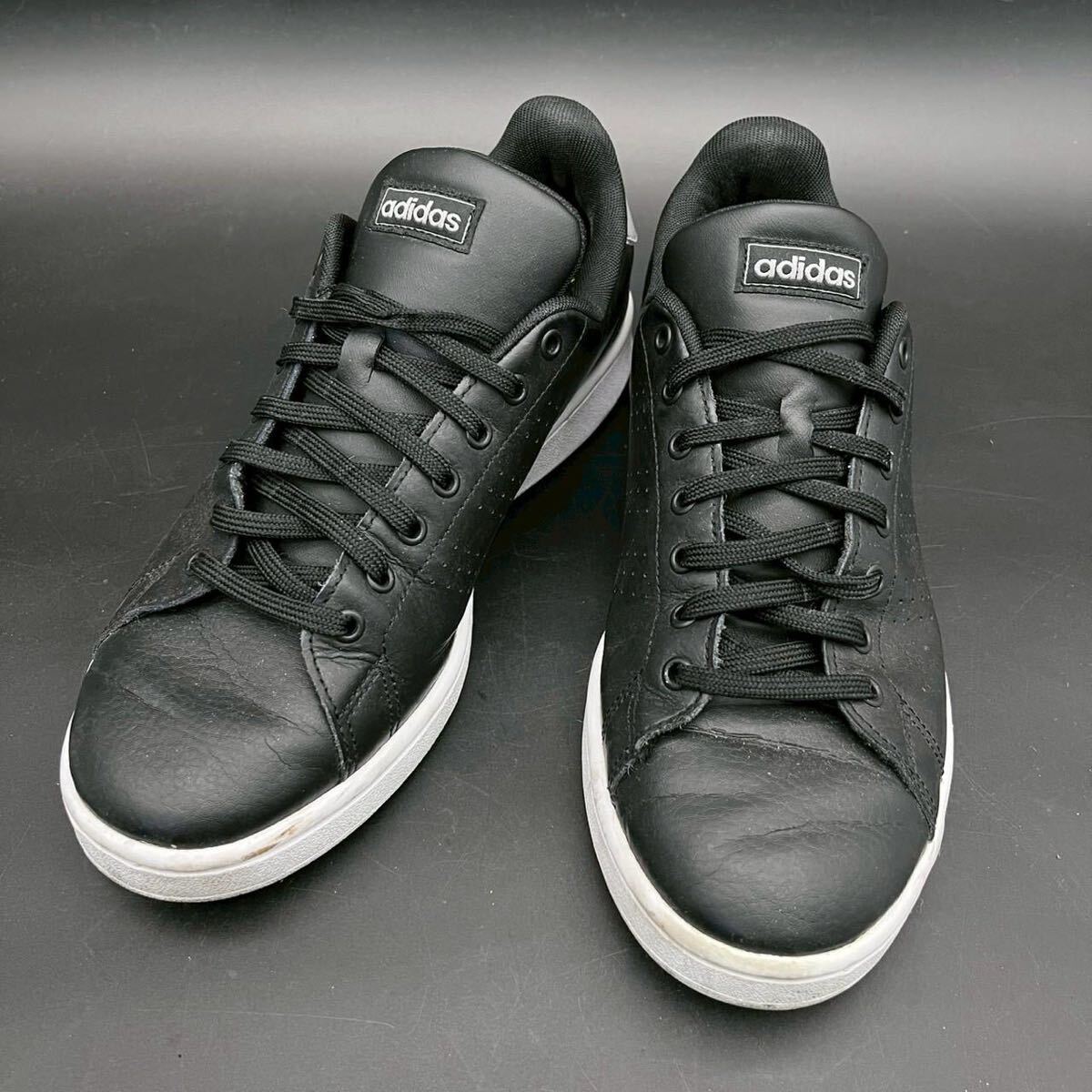 CV0413-81-3 adidas アディダス スニーカー シューズ 靴 27.5cm cloudfoam comfort ブラック 黒 ローカット 80サイズ