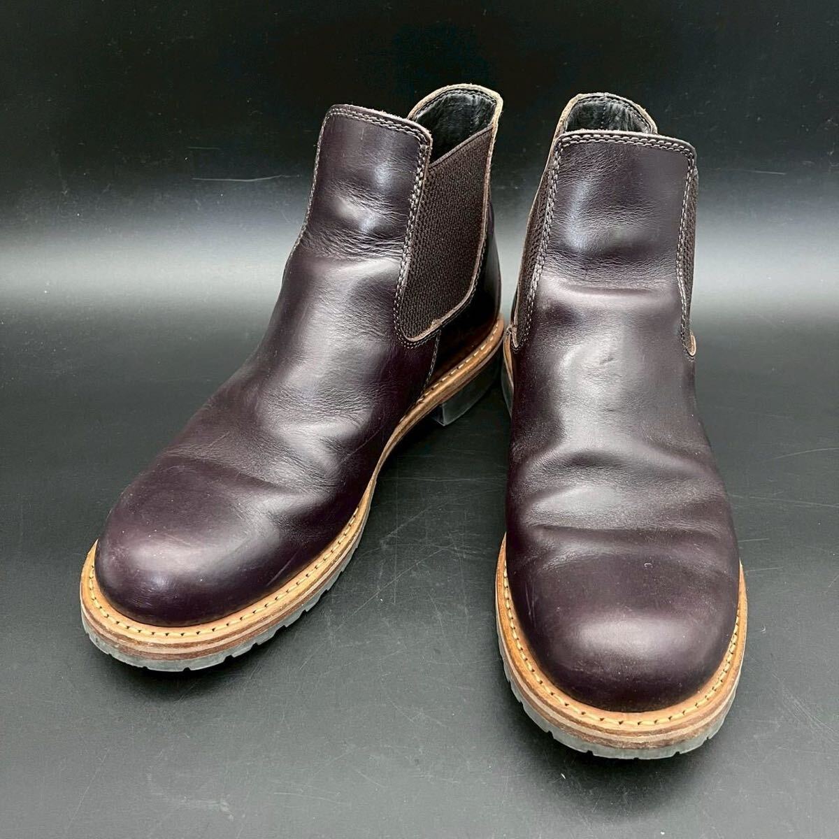 CV0413-85-3 Hawkins ホーキンス メンズ サイドゴアブーツ 27.0cm HL40112 本革 レザー ブラウン 100サイズ