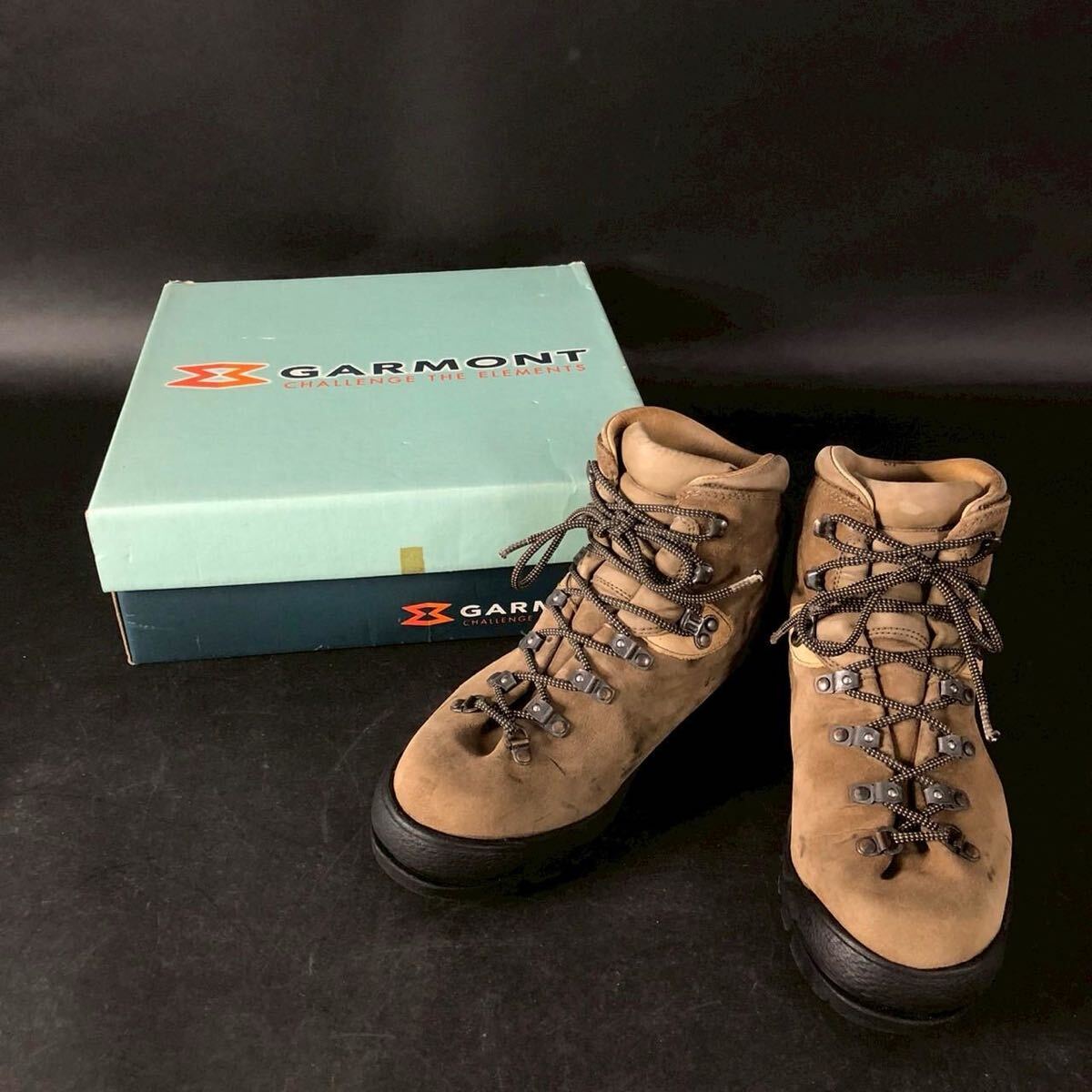 CV0413-6-4 GARMONT ガルモント トレッキングシューズ 登山靴 Mサイズ(42) イタリア製 GORE-TEX ゴアテックス ブラウン 記名あり 100サイズ
