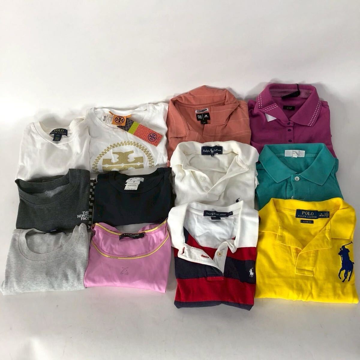 A0417-3-4 一部タグ付き レディース ポロシャツ Tシャツ まとめ POLO Ralph Lauren adidas THE NORTH FACE agnes b. Tory Burch 80サイズ