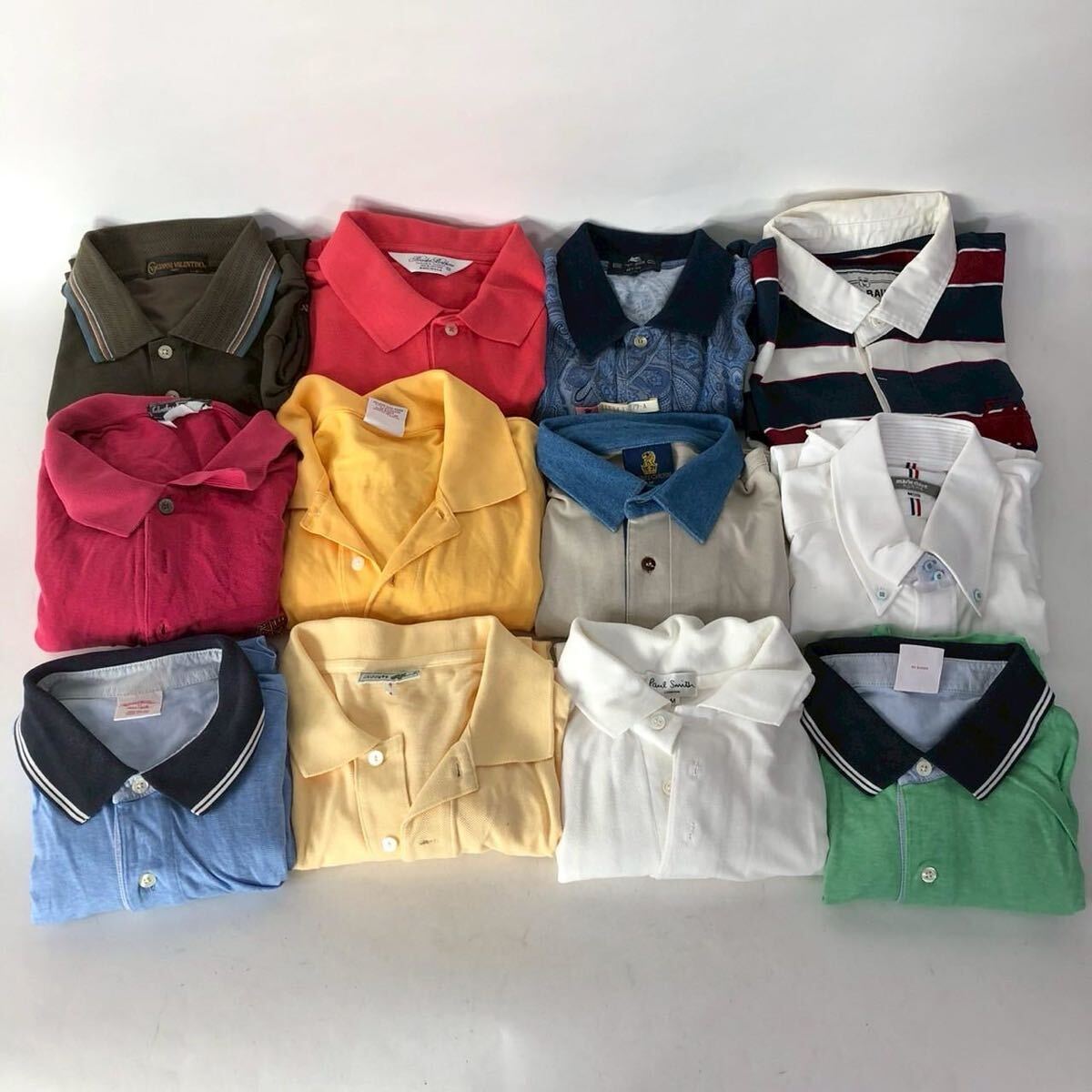 A0417-4-4 一部タグ付き ポロシャツ S・Mサイズ まとめ 半袖 長袖 Eddie Bauer LACOSTE Ferragamo PaulSmith ETRO ボーダー 古着 100サイズ