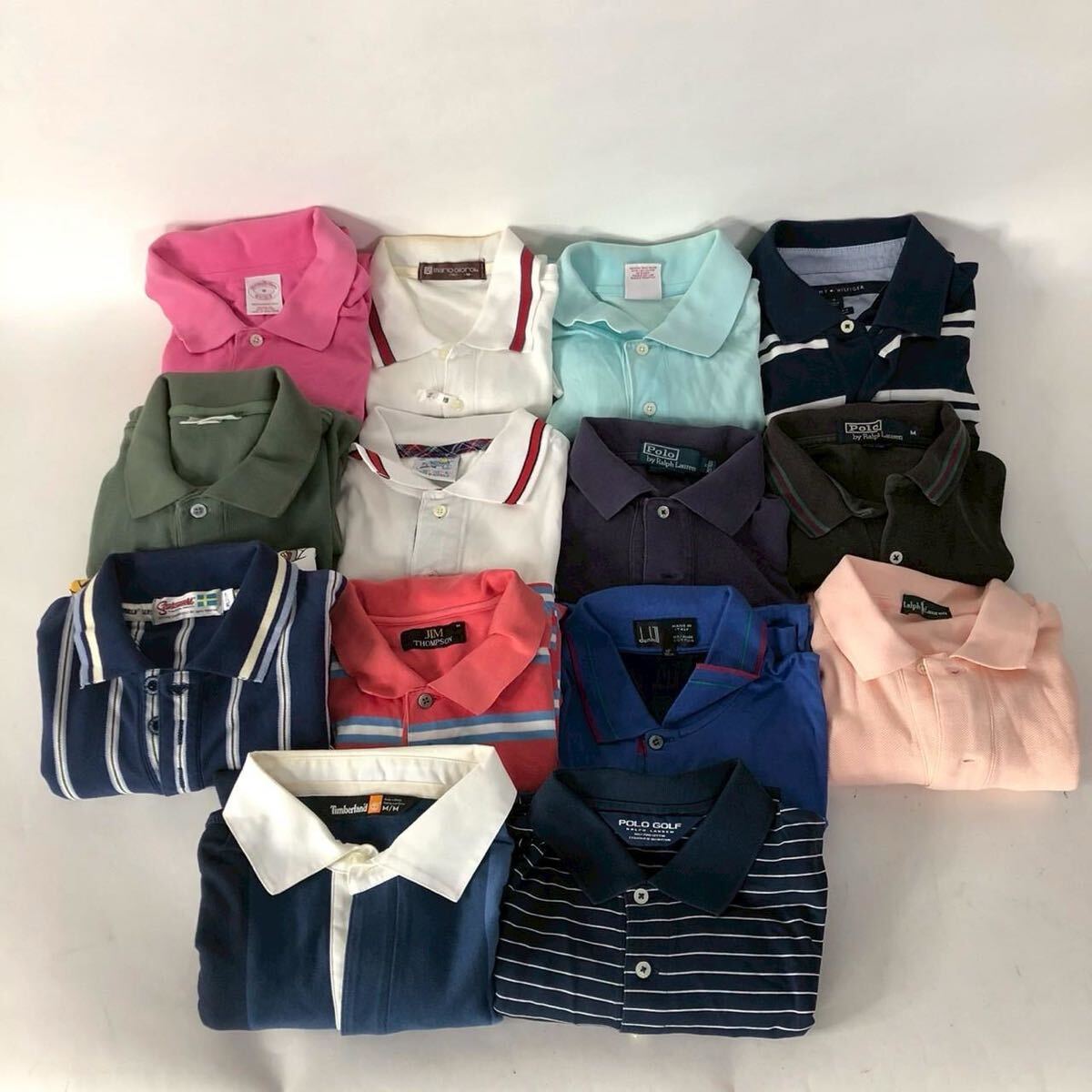 A0417-5-4 ポロシャツ Mサイズ まとめ 半袖 長袖 POLO Ralph Lauren Timberland dunhill TOMMY HILFIGER LACOSTE ゴルフ 100サイズ