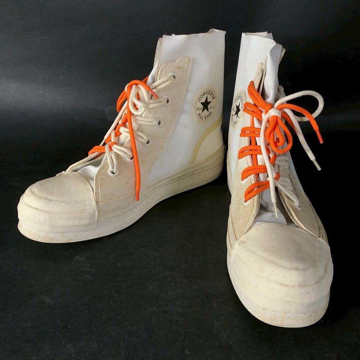 CV0427-15-4 converse コラボスニーカー 靴 CT70 AMBUSH チャックテイラー メンズ11サイズ 27.0cm ハイカット ホワイト×オレンジ 80サイズ