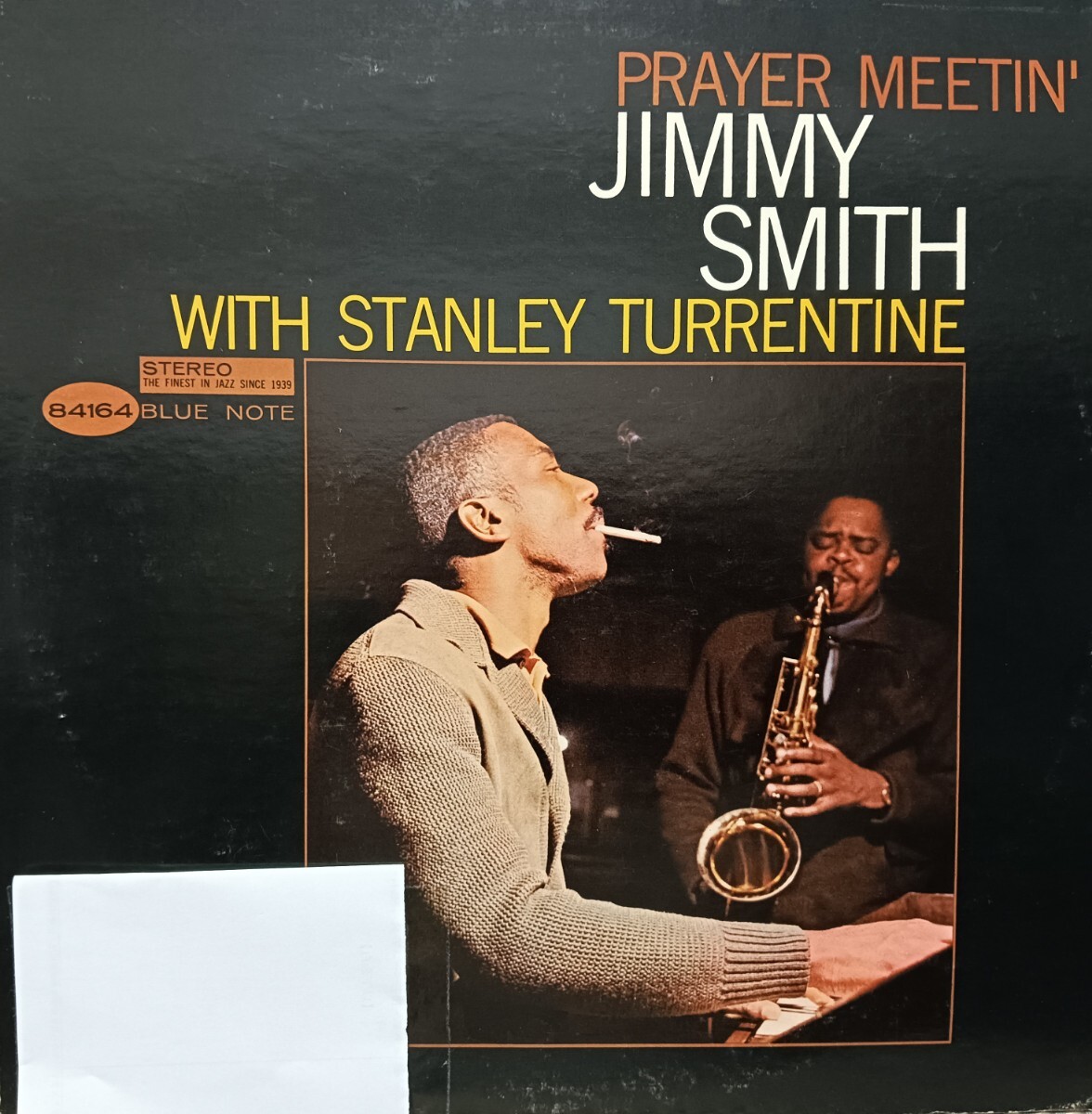 ジミー・スミス(JIMMY SMITH)「PRAYER MEETIN'」BLUE NOTE 輸入盤LP 音符レーベル 訳あり(管理ステッカー) STANLEY TURRENTINE