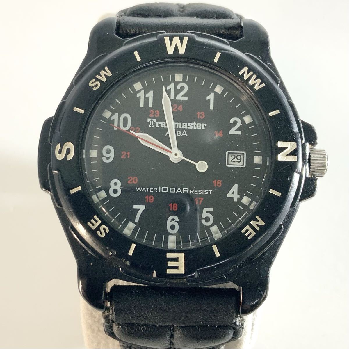【不動品】SEIKO セイコー 腕時計 ALBA Trailmaster V732-0S10 ブラック ブラック文字盤 アルバトレイルマスター クォーツ メンズ 中古品