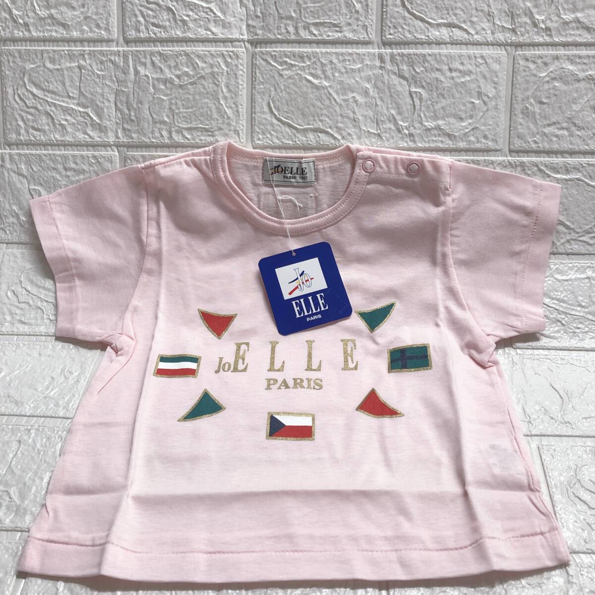 ★【在庫処分価格】JO ELLE 半袖 Tシャツ ピンク 90㎝ 子供 女の子 ベビー キッズ ガールズ 経年保管品 現状品☆C4-1634J