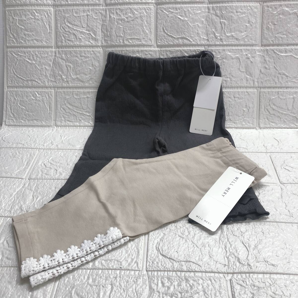 ★【在庫処分価格】WILL MERY レギンス ボトムス 95㎝ 2点 まとめ売り 子供 女の子 キッズ ガールズ 経年保管品 現状品☆C5-608J