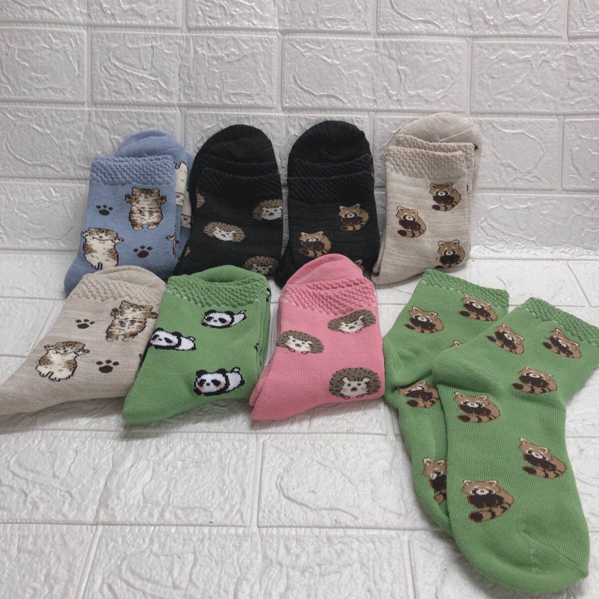 ★サンプル品【在庫処分価格】レディース 靴下 ソックス 婦人 8足 サイズ記載なし まとめ売り 経年保管品 現状品 訳有☆T5-1307J