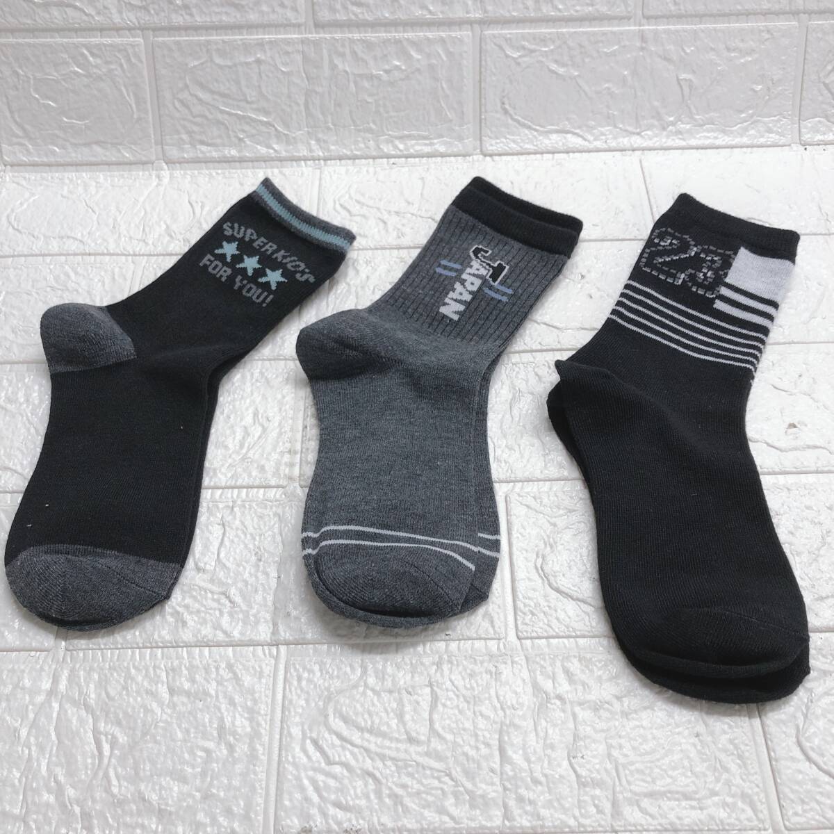 ★サンプル品【在庫処分価格】子供 靴下 ソックス 3点 まとめ売り キッズ サイズ記載なし 経年保管品 現状品☆C5-1333J