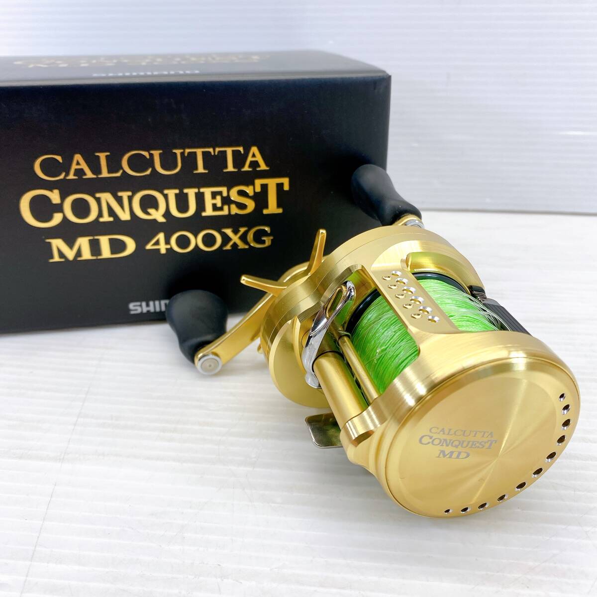 ■ SHIMANO シマノ 23 CALCUTTA カルカッタ CONQUESTO コンクエスト MD400XG 右ハンドル 美品 ■