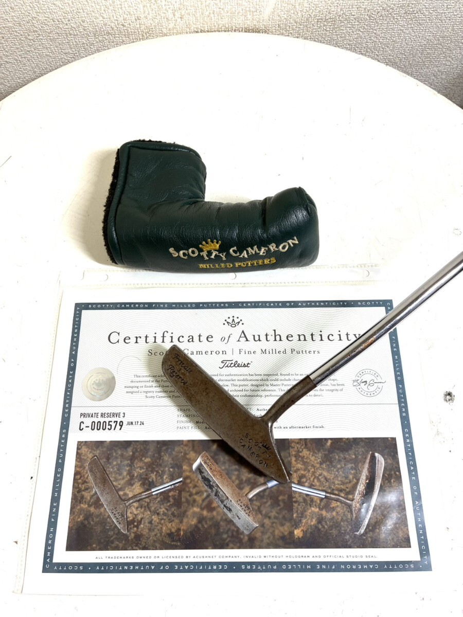 【激レア】 SCOTTY CAMERON PRIVATE RESERVE 3 C-000579 スコッティキャメロン プライベートリザーブ 3 パター ヴィンテージ 鑑定書付き