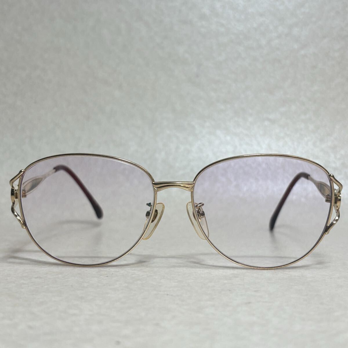 3 - 9 ）YvesSaintLaurent イヴサンローラン サイドYSLロゴ 30-6688 Ti-P 56ロ15 -133 眼鏡