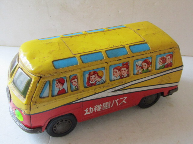 ◇イチコー　VW/ワーゲン　幼稚園バス　ブリキ　フリクション　箱なし◇Fu-21