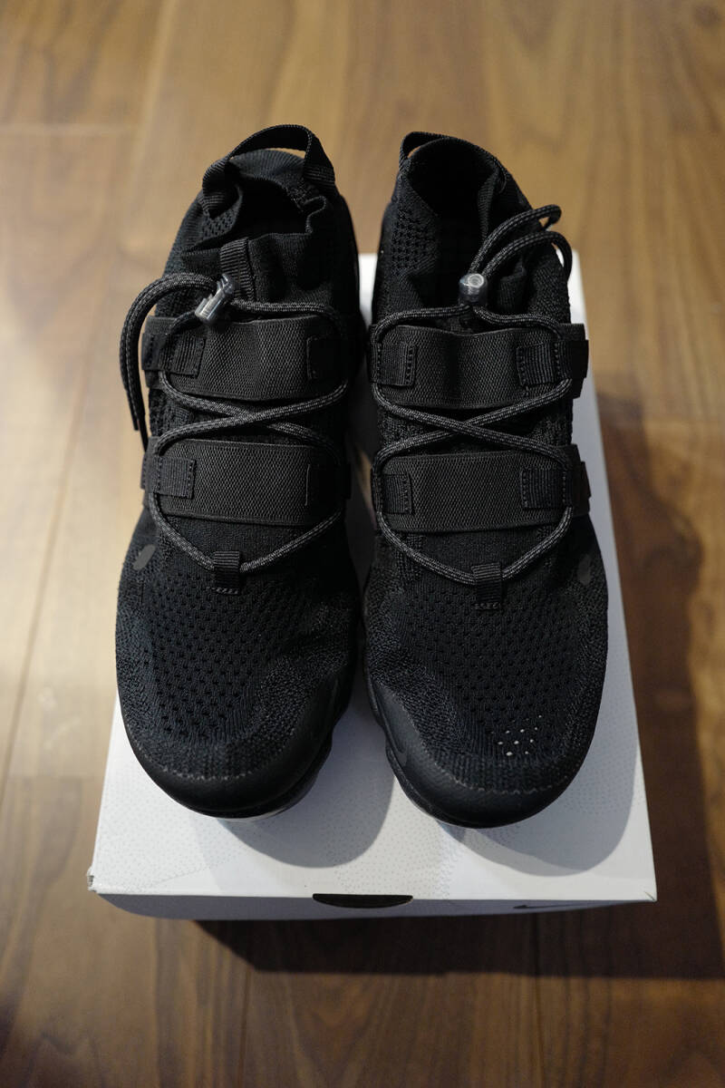 新品未使用 NIKE AIR VAPORMAX FK UTILITY ナイキ エアベイパーマックスフライニットユーティリティ 黒 ブラック 28.5cm 袋付き