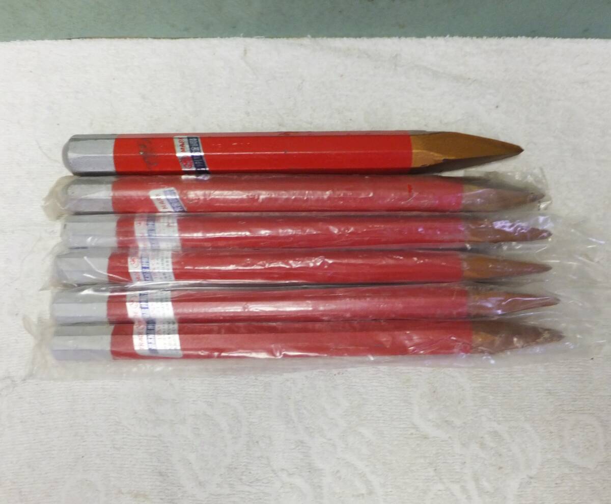 ラクダ ゴールドタガネ 25mm×300mm 1本/22mm×300mm 1本/19mm×300mm 4本 計：6本 特殊合金鋼 工具 ハンドツール 中古