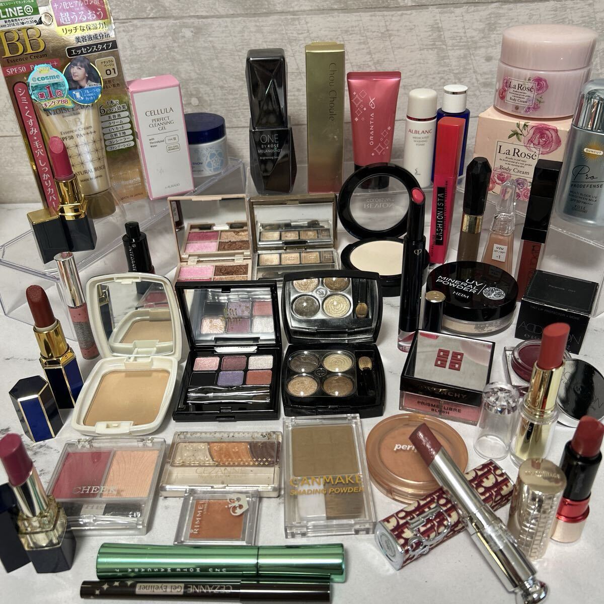 1円 シャネル CHANEL DIOR クレドポーボーテ 化粧品セット コスメセット 中古コスメ 残量多 アイシャドウ ファンデーション 口紅 1スタq2