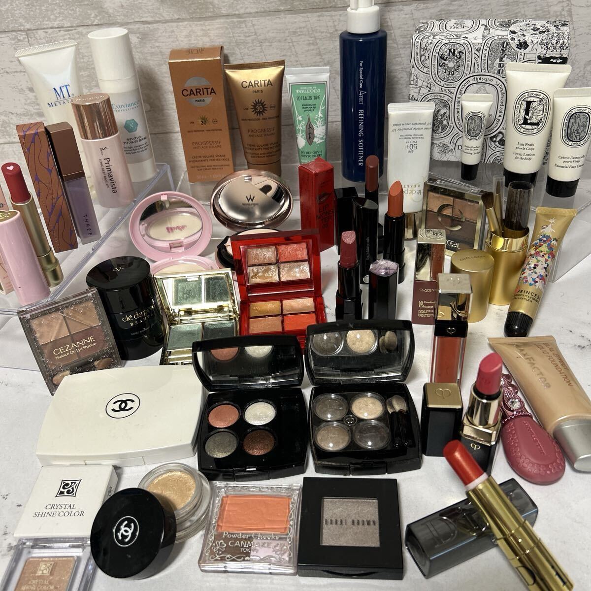1円〜 シャネル CHANEL DIOR クレドポーボーテ 化粧品 コスメセット デパコス 中古コスメ アイシャドウ ファンデーション 口紅 1スタ 6j