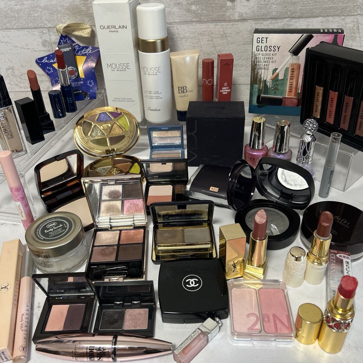 1円〜 シャネル CHANEL DIOR ルナソル YSL 化粧品 コスメセット デパコス 中古コスメ アイシャドウ ファンデーション リップ 口紅 1スタ k7
