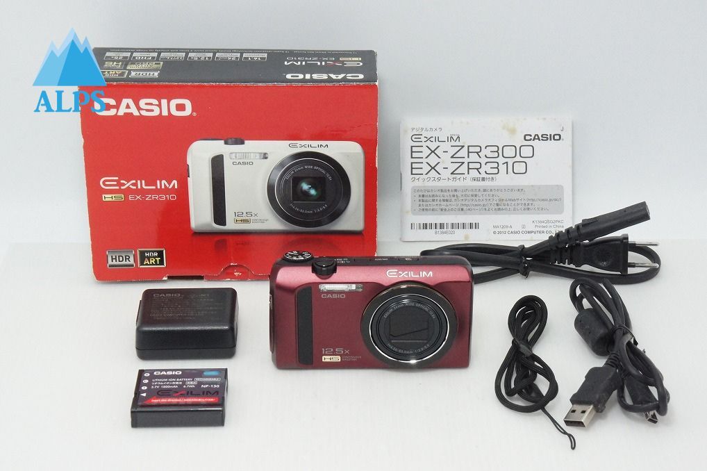 美品 CASIO カシオ EXILIM EX-ZR310 コンパクトデジタルカメラ レッド 元箱付 260508aj【アルプスカメラ】