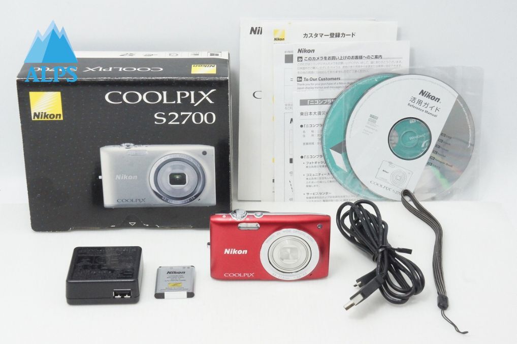 Nikon ニコン COOLPIX S2700 コンパクトデジタルカメラ レッド 元箱付 260512j【アルプスカメラ】