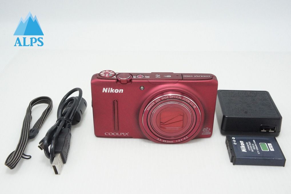 Nikon ニコン COOLPIX S9500 コンパクトデジタルカメラ ヴェルヴェットレッド 260508l【アルプスカメラ】