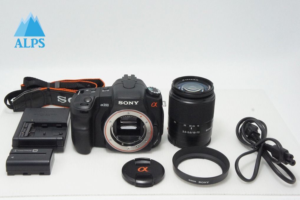 美品 SONY ソニー α200 レンズキット DSLR-A200K (DT 18-70mm F3.5-5.6 SAL1870) デジタル一眼レフカメラ 260514p【アルプスカメラ】