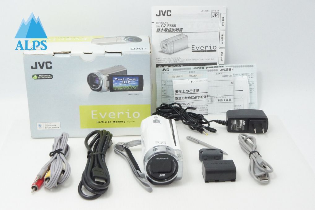 JVC ケンウッド Everio GZ-E565 デジタルビデオカメラ ホワイト 元箱付 260508q【アルプスカメラ】