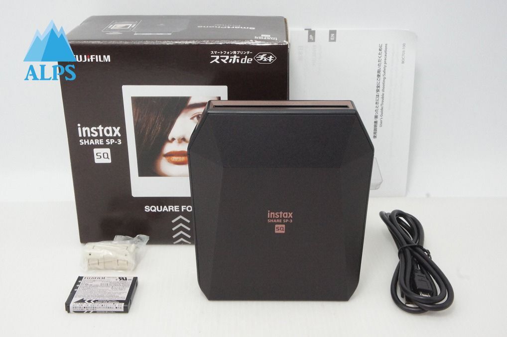 美品 FUJIFILM フジフィルム スマホdeチェキ instax SHARE SP-3 スマートフォン用プリンターブラック 元箱付 260515v【アルプスカメラ】