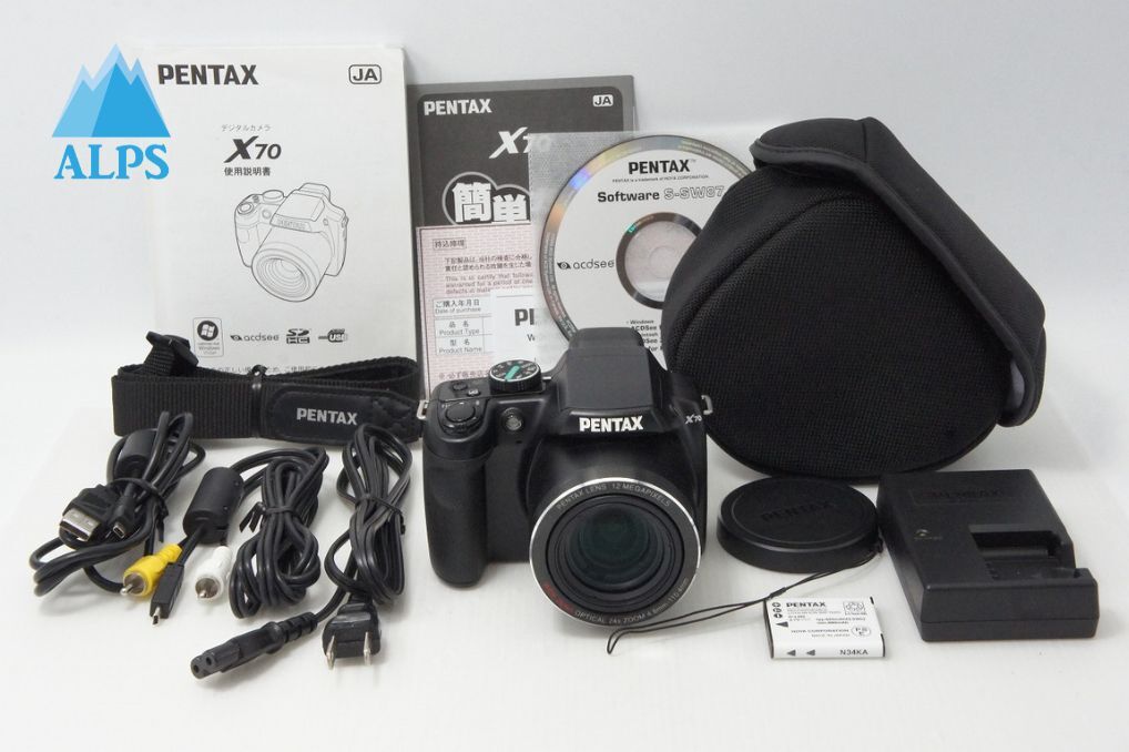美品 PENTAX ペンタックス X70 デジタルカメラ ケース付 260508v【アルプスカメラ】