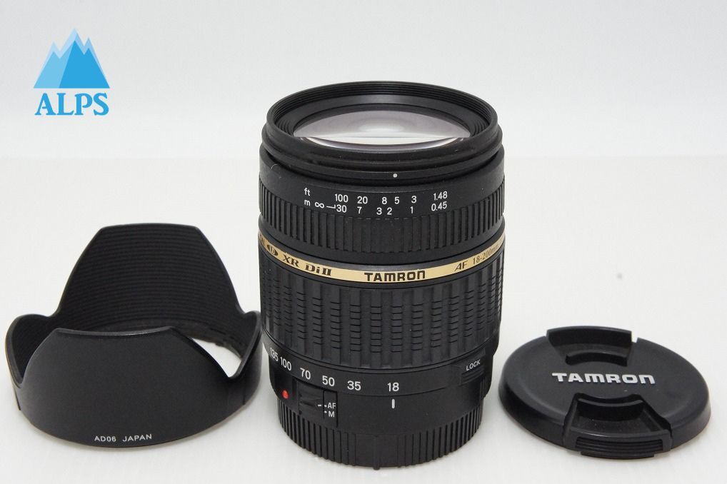 TAMRON AF 18-200mm F3.5-6.3 XR Di II LD Aspherical IF MACRO A14 Canon EFマウント ズームレンズ フード付 260521o【アルプスカメラ】
