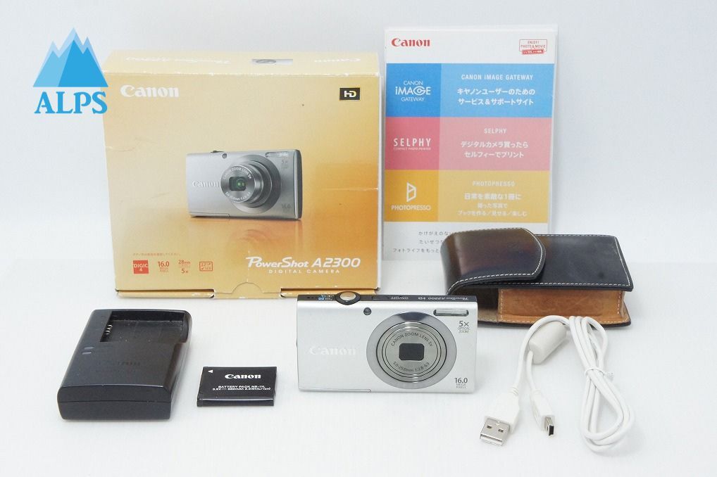 良品 Canon キヤノン PowerShot A2300 コンパクトデジタルカメラ シルバー 元箱付 260512f【アルプスカメラ】