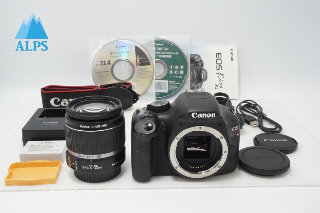 Canon キヤノン EOS Kiss X4 ボディ + EF-S 18-55mm IS レンズキット デジタル一眼レフカメラ 260521c【アルプスカメラ】