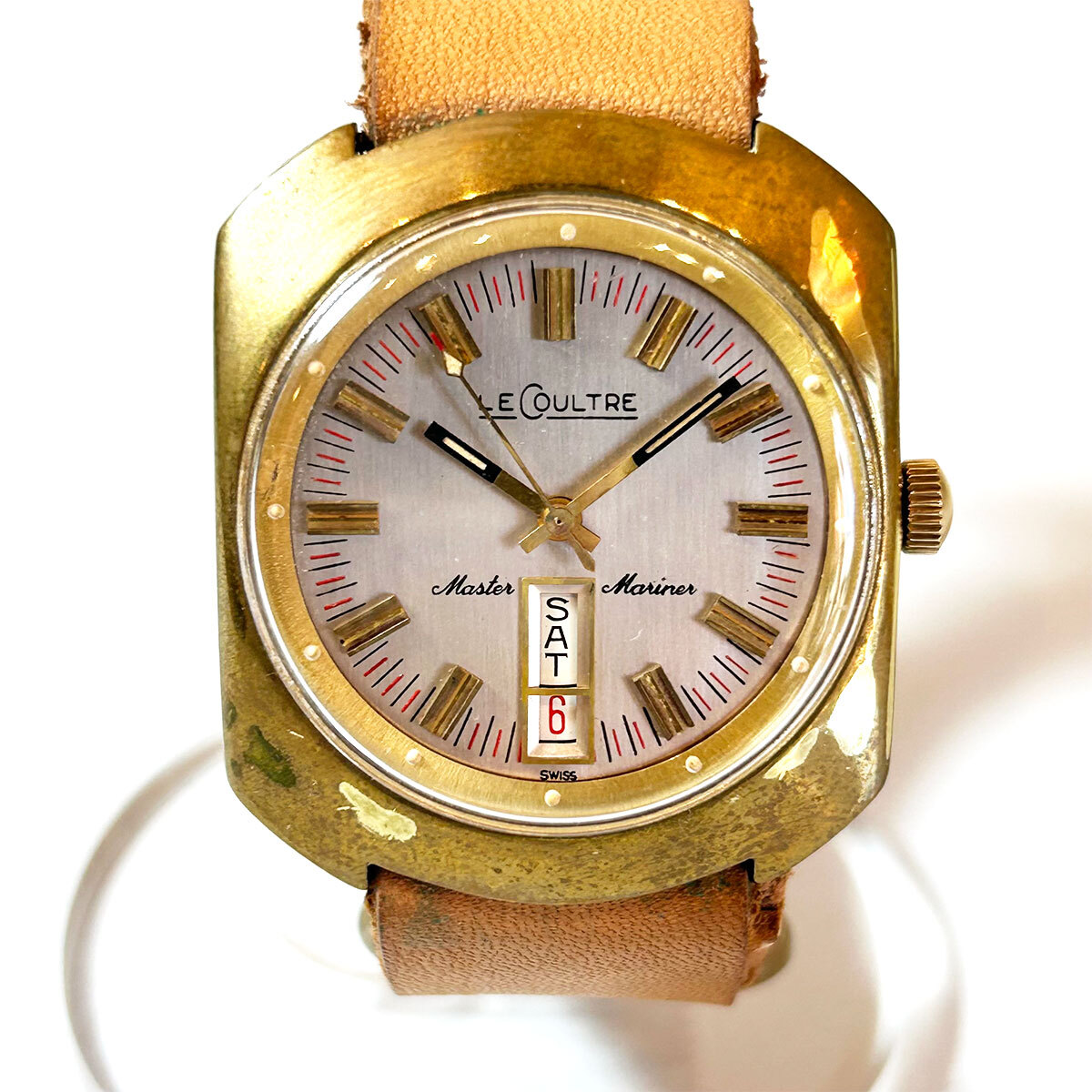 ★1970s K14GP ジャガールクルト JAEGER-LECOULTRE マスター・マリナー MASTER MARINER 自動巻き デイデイト メンズ 腕時計 ヴィンテージ