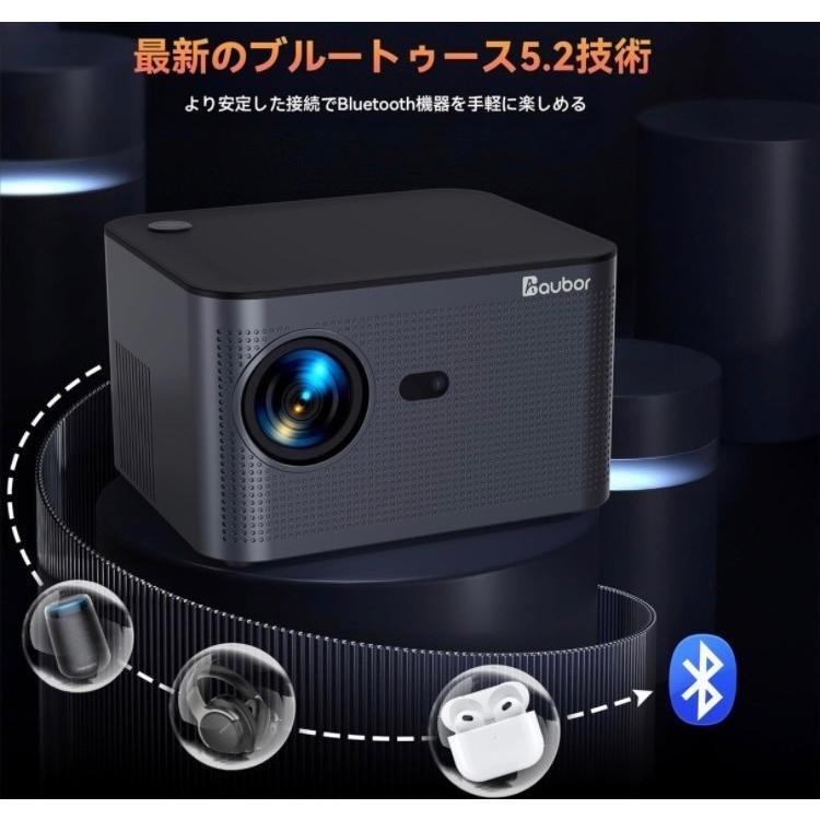 1A15 Aubor プロジェクター 4K Android TV プロジェクター15000LM/1080PフルHD WiFi6 & Bluetooth5.2