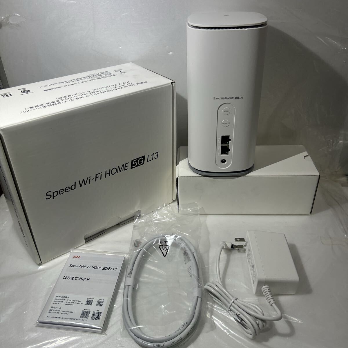 【Speed Wi-Fi HOME 5G L13】 Wi-Fiホームルータ♪ ZTR02SWU！AU機器！ホワイト！判定:◯