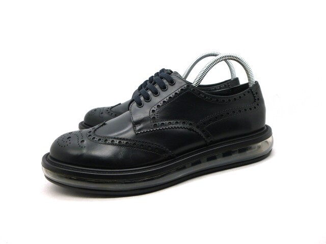 ◆本物保証◆PRADA◆プラダ◆メンズ/エアソール/ビジネス/レザー/スニーカー/シューズ/靴/革靴/黒/26.5～27㎝(8)★☆極美品(着用わずか)★
