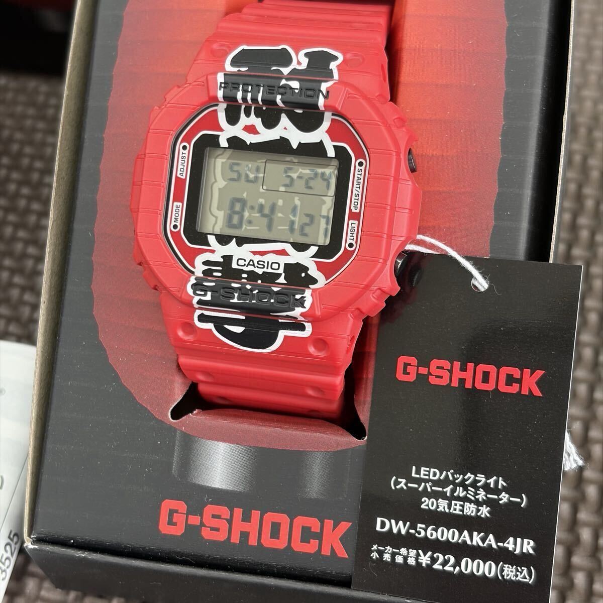 完全新品 CASIO カシオ G-SHOCK DW-5600AKA-4JR 赤提灯 限定品 メンズ デジタル 腕時計 国内正規品 メーカー保証1年 BOX タグ付き