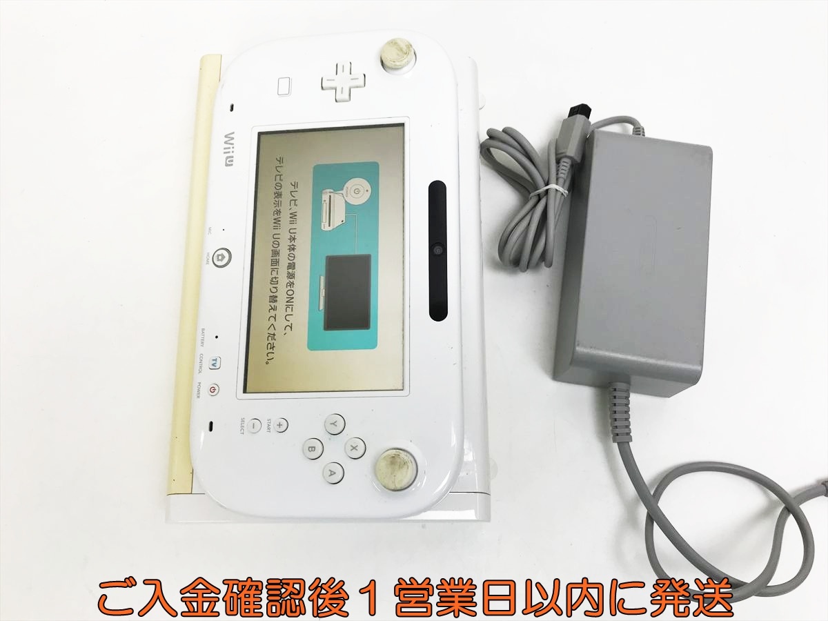 【1円】任天堂 WiiU 本体/ゲームパッド セット 32GB ホワイト ニンテンドーWii U 初期化済 未検品ジャンク H01-087tt/G4