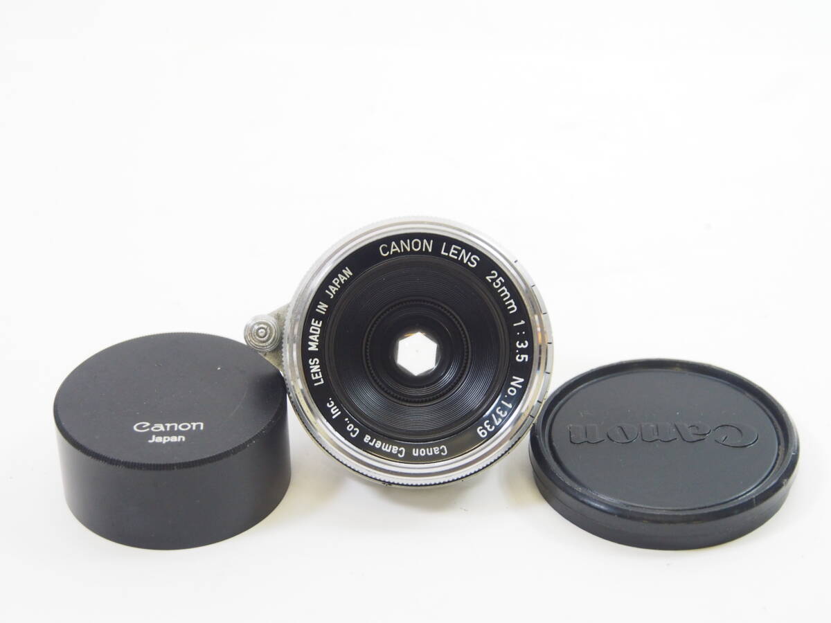 ◎Canon キヤノン LENS 25mm F3.5 Lマウント（前後キャップ付）ジャンク品扱い
