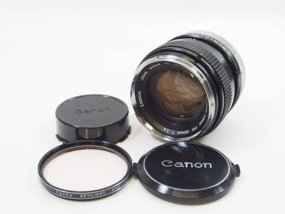 ◎Canon キヤノン LENS FD 50mm F1.4（前後キャップ付）ジャンク品扱い