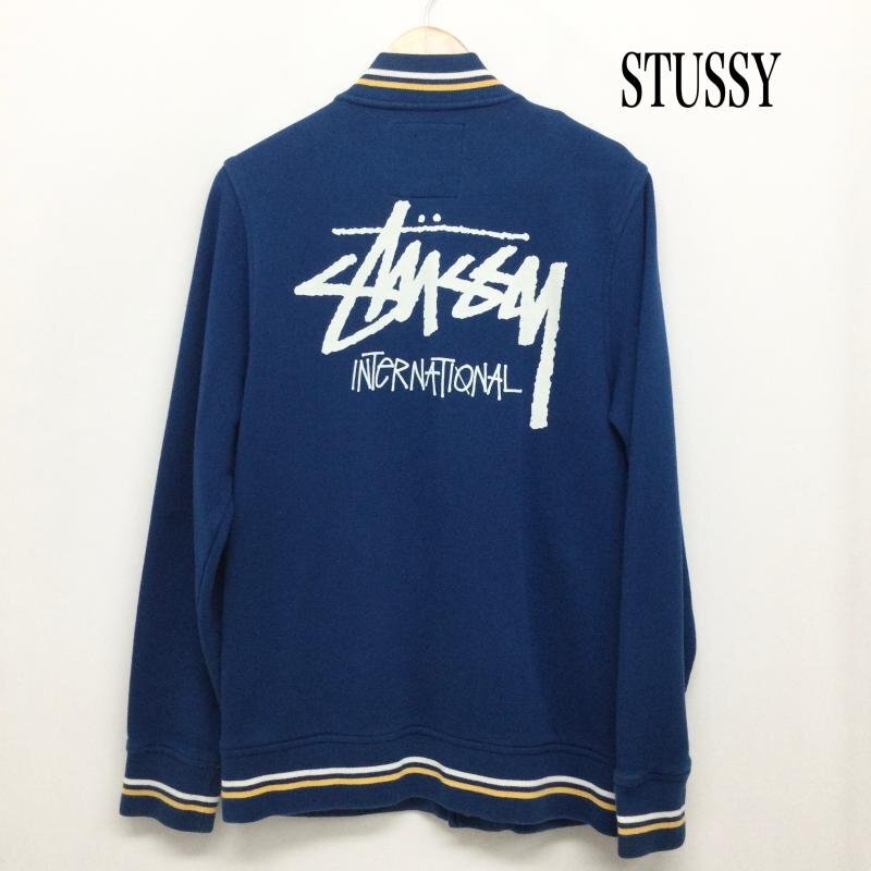ステューシー STUSSY スタジャン　コットン　ブルー M