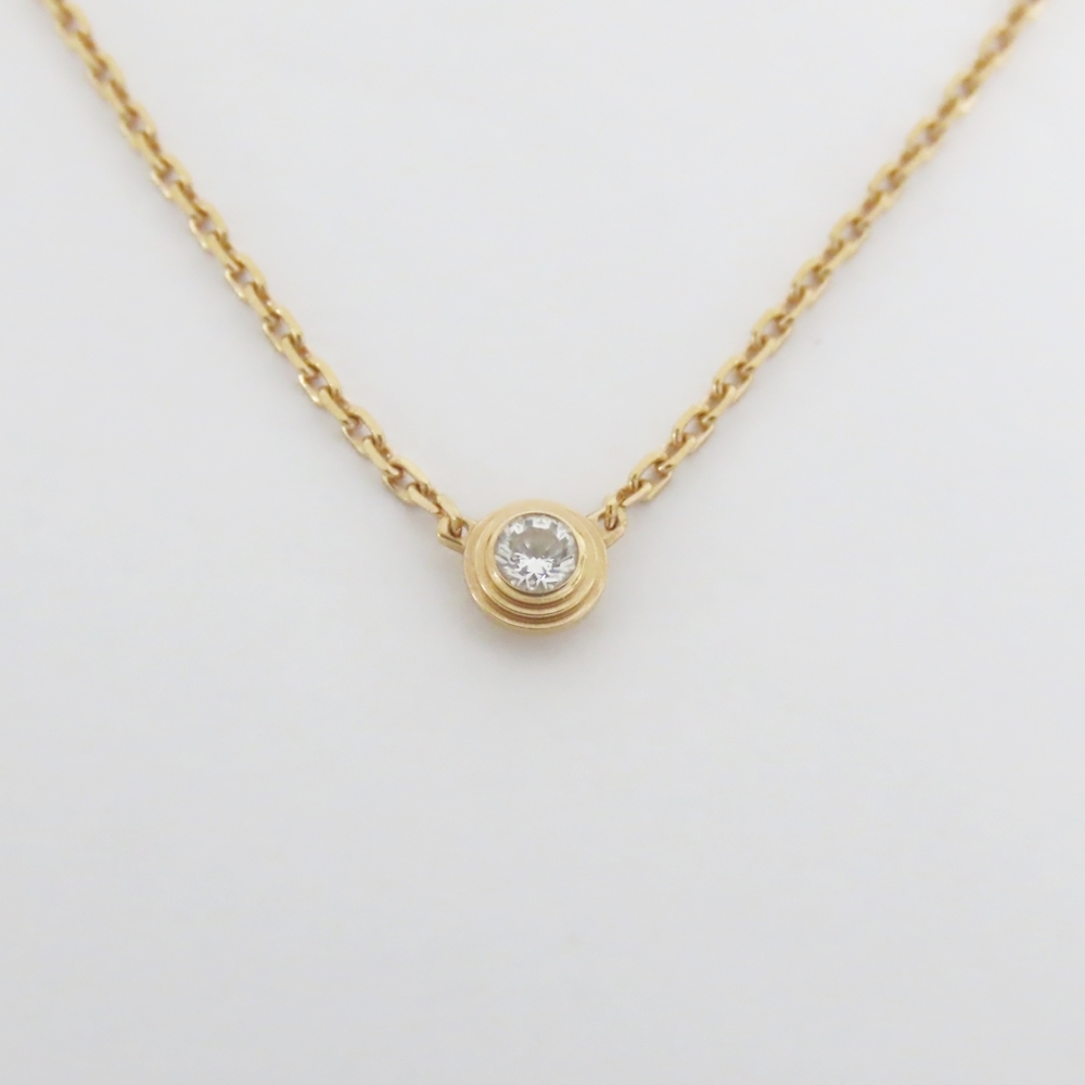 Ts807361 カルティエ ネックレス K18PG ダム―ル XS 約2.2g ダイヤモンド レディース CARTIER 中古