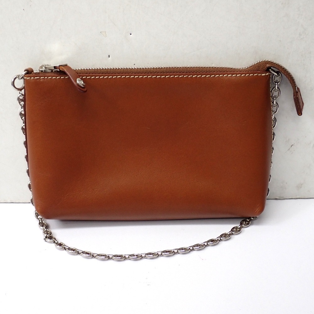 Ft1346791 セリーヌ ハンドバッグ ポシェット チェーン ブラウン レディース CELINE 中古
