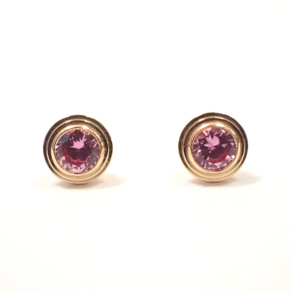 Th1013111 カルティエ ピアス ダムール ピンクサファイア K18ピンクゴールド レディース CARTIER 中古