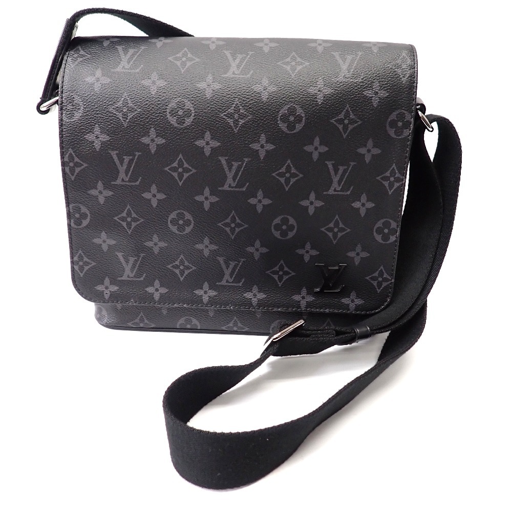 Ft635141 ルイ・ヴィトン ショルダーバッグ ディストリクト PM モノグラム・エクリプス M46255 ブラック メンズ LOUIS VUITTON 中古