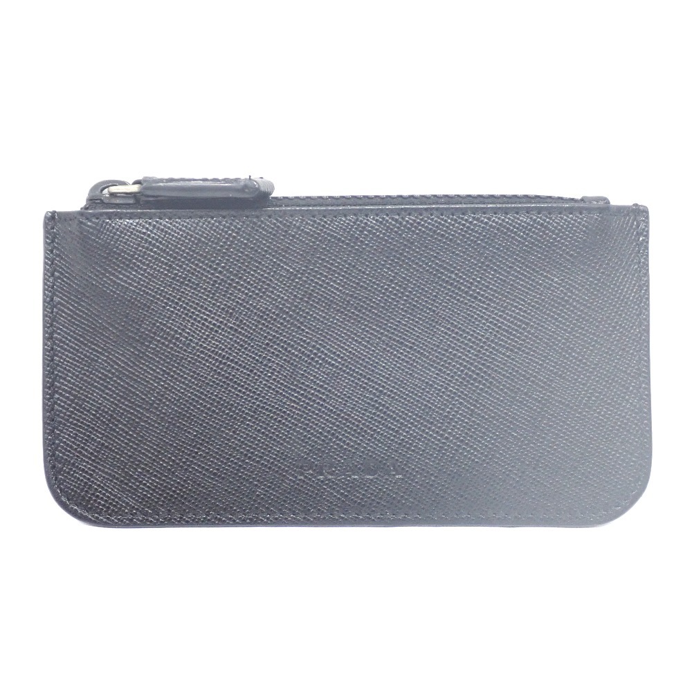 NA417372 プラダ フラグメントケース コインケース 小銭入れ レザー ブラック メンズ PRADA 中古