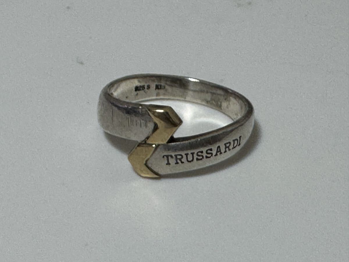 TRUSSARDI トラサルディ リング 指輪 SV925 K18 コンビ シルバー