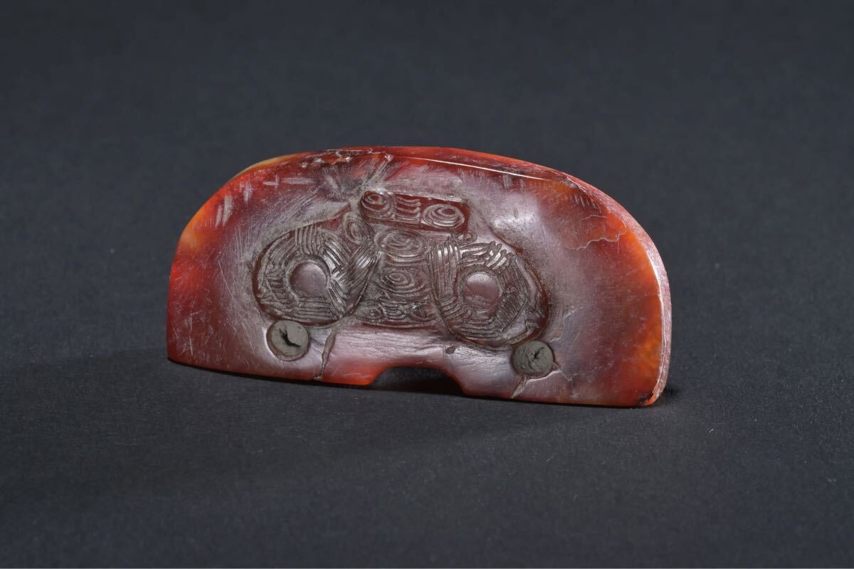 古玉 紅山文化 時代物 骨董品 手彫 篆刻 極細工 中国美術